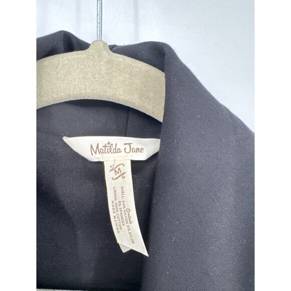 MATILDA JANE Just Imagine Laia Ponte knit Zippered Jacket Black Sz Medium womens - Picture 3 of 5